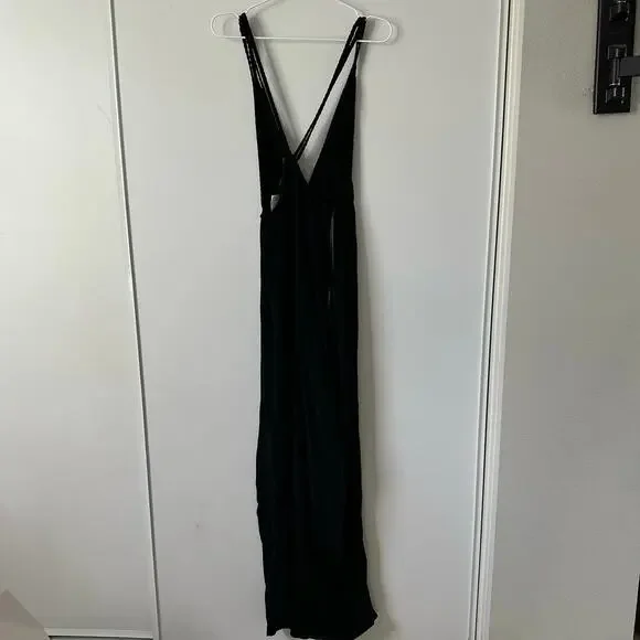 Zara Braid Strap Black Jumpsuit size Large - Picture 10 of 11